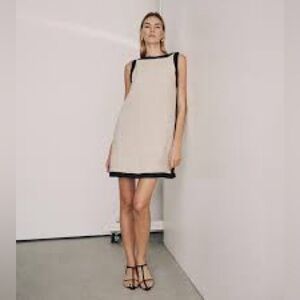 NWT DISSH Zuri Natural Linen Mini Dress - Size 6